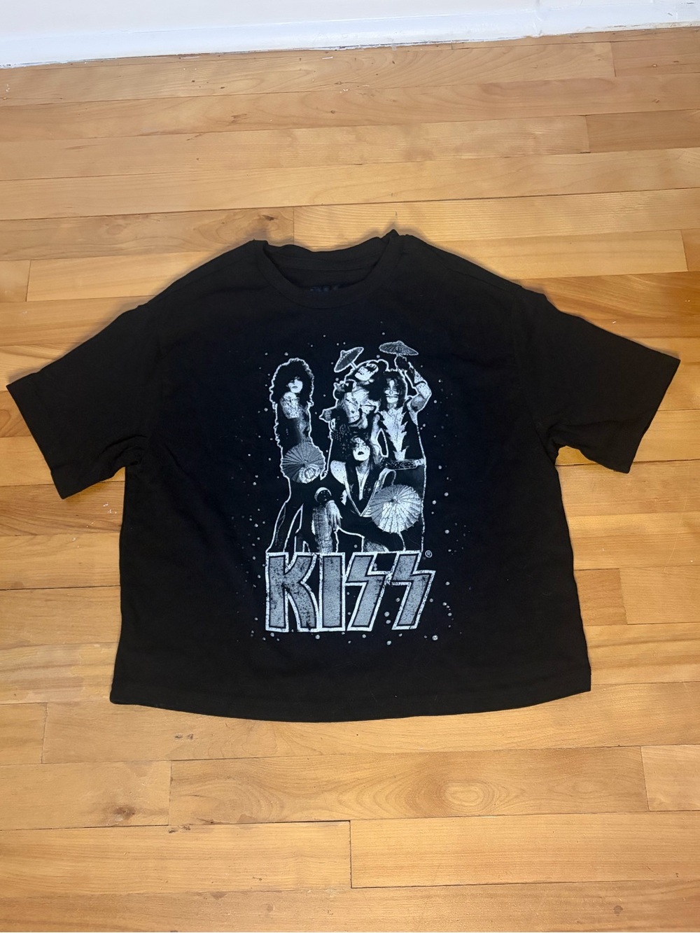 Kiss Black and White Rock Band Graphic Tee